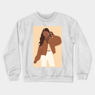 Beautiful Women Modern Minimalistic Illustration Crewneck Sweatshirt